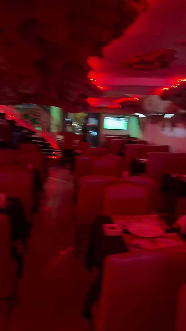 The red room at night